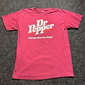 Dr Pepper Always One of a Kind Graphic T-Shirt Mens Large Maroon Burgundy Cotton